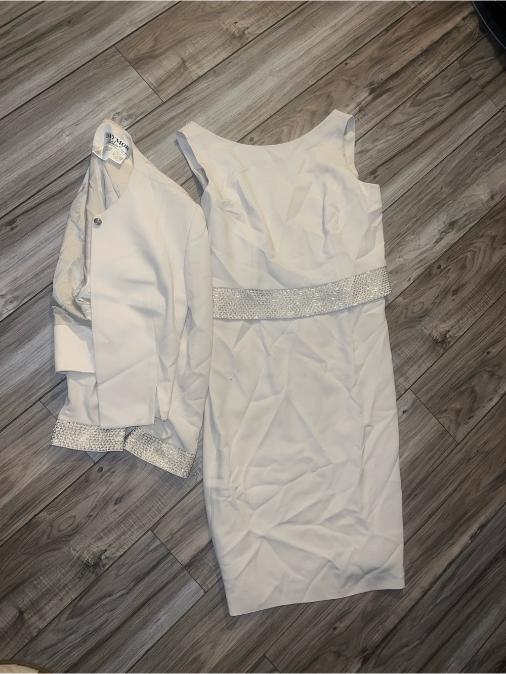 Vintage Daymor Ivory Midi Dress with Matching Jacket